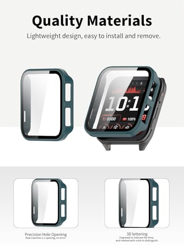 Coque transparente et verte pour Garmin Venu X1 au design intégré - 2