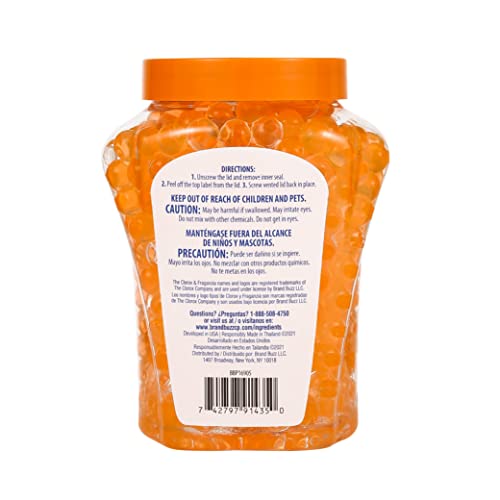 Image of Clorox Fraganzia Air Freshener Beads in Pumpkin Spice Scent, 12 oz Jar | Gel Beads Air Freshener Scent Beads | Car Air Freshener Beads for Car, Home, or Office