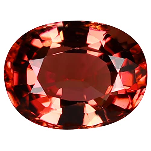 Tourmaline rose orange ovale de 2,60 carats certifiée, le cadeau précieux et éternel en vrac