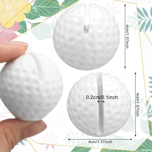 Image of Leinuosen 24 Pcs Resin Golf Base Centerpieces Place Card Holder Golf Ball Shaped Table Number Holder Name Place Photo Stand for Office Menu Events Wedding Party