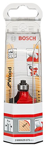 Bosch 1x Abrundfräser Expert for Wood (Radius 8 mm, Arbeitslänge 12.7 mm, Professional Zubehör Fräsen)