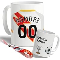 DEREGALOOS Taza Personalizada de Cerámica con Nombre y Número de