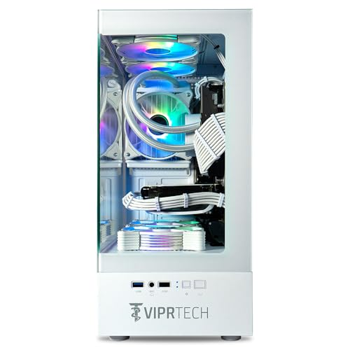 ViprTech Stryker 3.0 Liquid-Cooled PC - AMD Ryzen 7 (4.1GHz Turbo), RTX 3060 12GB, 32GB DDR4 3200, 1TB NVMe SSD, 700W PSU, WiFi BT, Win 11 Pro, RGB, Gaming Desktop Computer Prebuilt, White - Image 5
