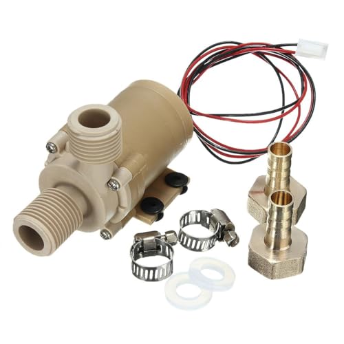 Ausi Pompe 脿 eau solaire 12 V CC 6 W, moteur sans balais, faible bruit, pour chauffe-eau, pompe de circulation solaire pour syst猫mes de chauffage et de refroidissement