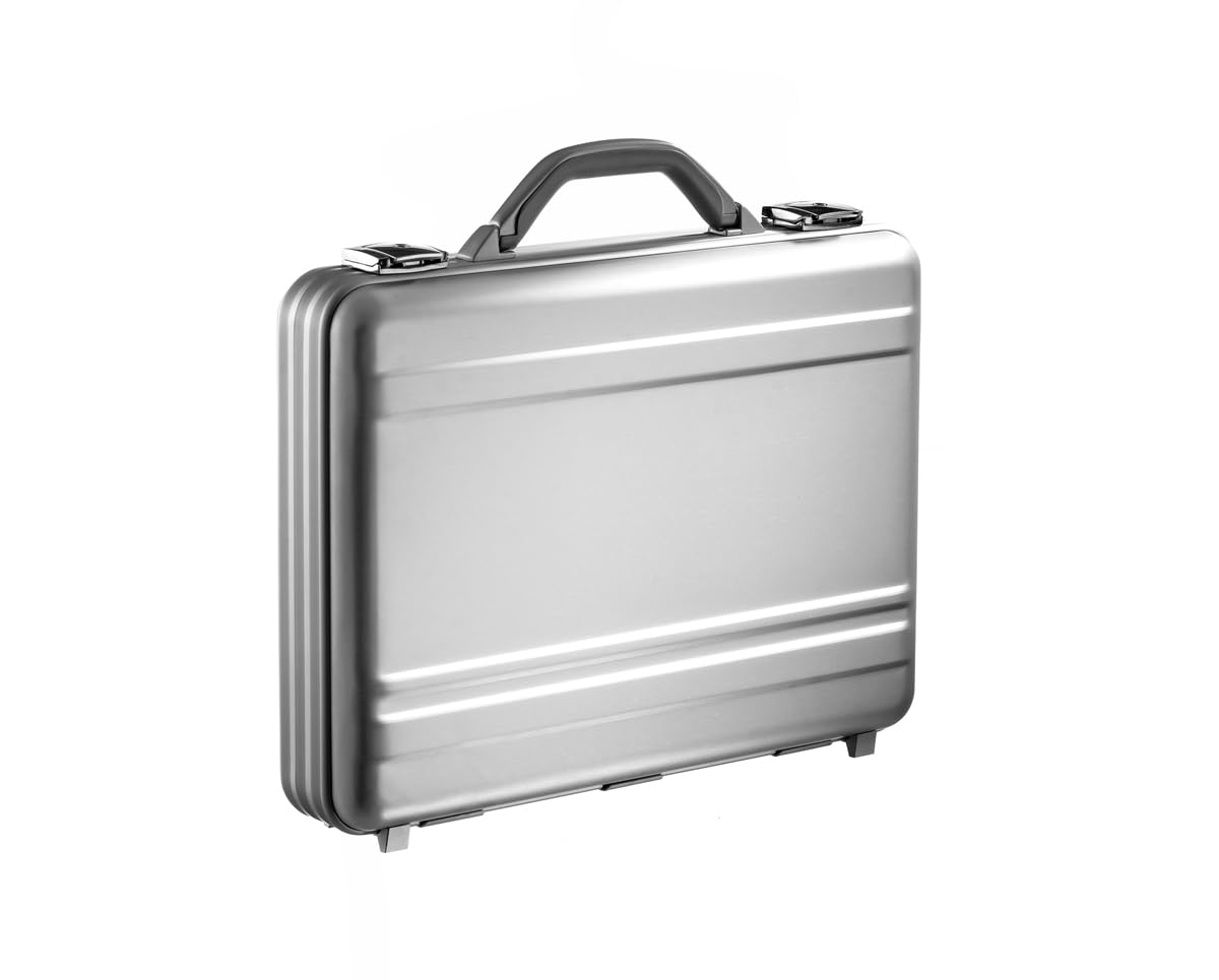Premium-Aluminium-Aktentasche, mittelgroß, sicherer, Leichter, langlebiger, multifunktionaler Aufbewahrungskoffer mit Schaumstoff-Innenseite für Profis, 39,0 x 29,0 x 8,0 cm (innenM.)