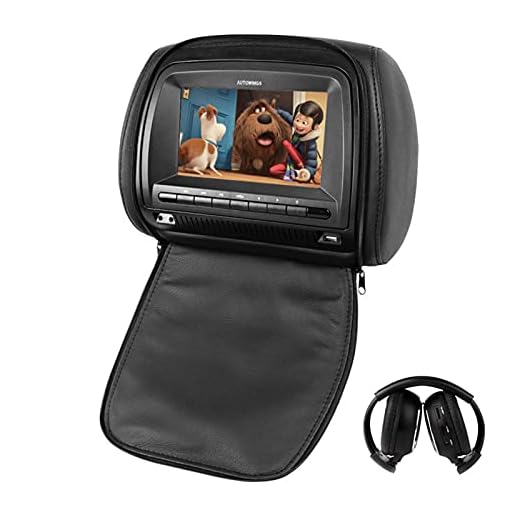 YANGZHIQIANG 2ST 9 Tum 800 * 480 TFT LCD Kapacitans skärmbil Headrest Monitor DVD Videospelarens stöd IR/FM/USB/SD/Högtalare/trådspel (Color : Black with headphone)