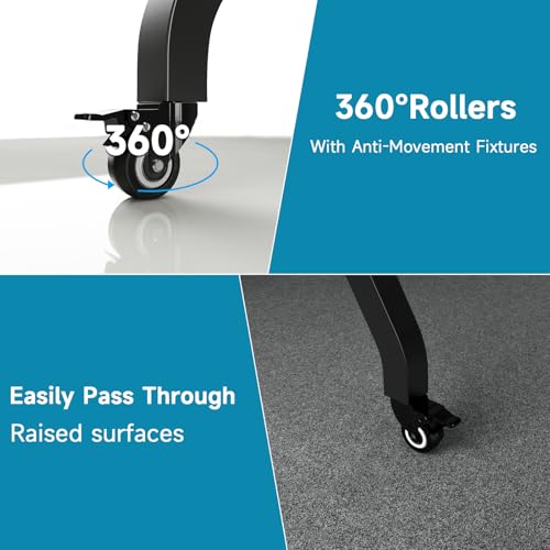 Image of Shiarffe Smart Board Stand for 55 inch- 86'' Interactive Whiteboard, Mobile Stand with Rolling Wheels for Smart Whiteboard, Fixed Frame