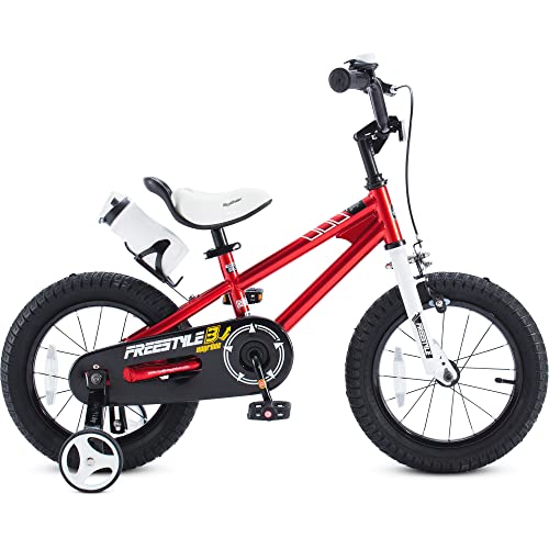 Royalbaby Kids Bike Boys Girls Freestyle Bmx Bicycle With Training Wheels Kickstand Gifts For Children Bikes 16 Inch Red #TOP1