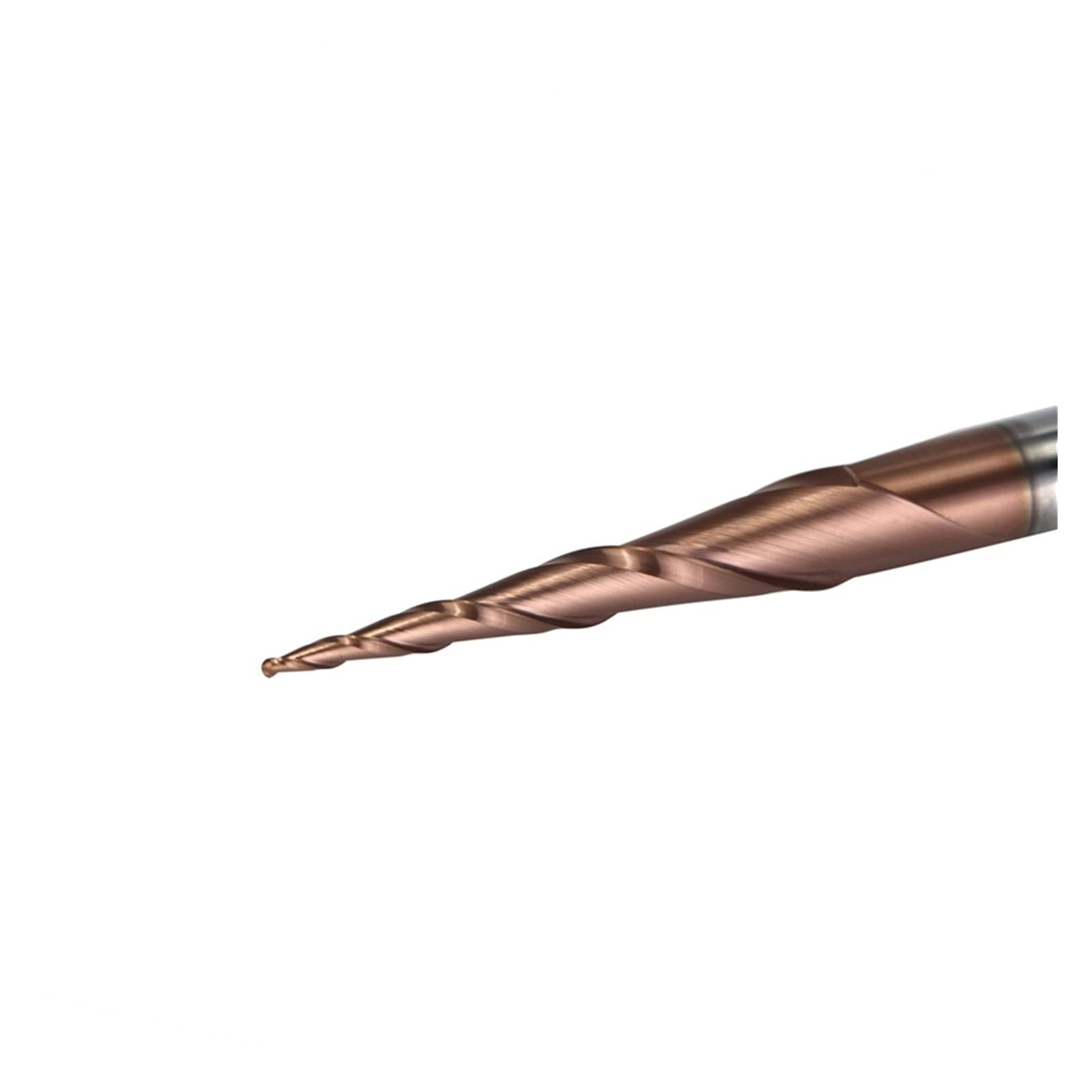 5 szt. / partia 2-warstwowe stożkowe frezy kulkowe frez z węglika wolframu powlekany HRC62 D4 D6 solidne 4 mm 6 mm frezy CNC stożkowe do drewna metalowe frezy stożkowe (5 szt. R0,75 15 50 D4)