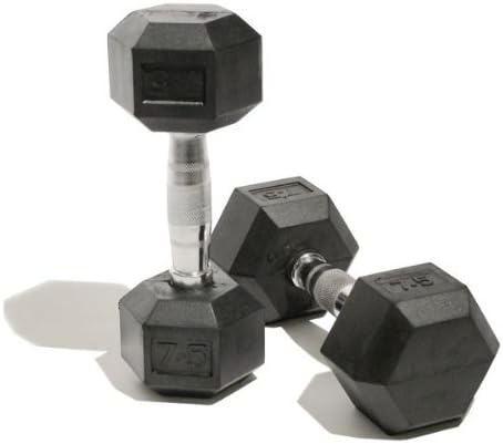 Bodymax Rubber Hex Dumbbells - 2 x 22.5kg