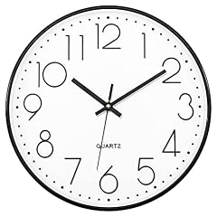 Foxtop Black Wall Clock 12 Inch Silent Non Ticking Quartz Battery Operated Round Clock Easy to Read photo Foxtop Black Wall Clock 12 Inch Silent Non Ticking Quartz Battery Operated Round Clock Easy to Read