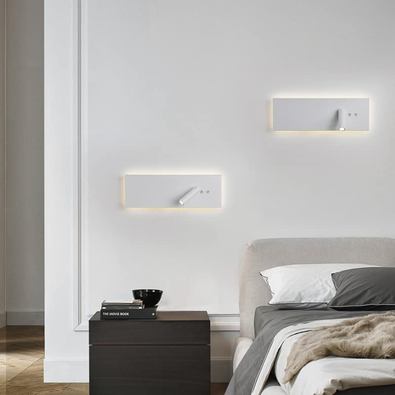 Lámpara de Mesa Lámpara de pared LED y Negro cálido 3000K Arte de Hierro Lámpara de pared Simple Moderna 9W 630Lm Adecuado para dormitorio Pasillo Sala de estar Entrada Decoración