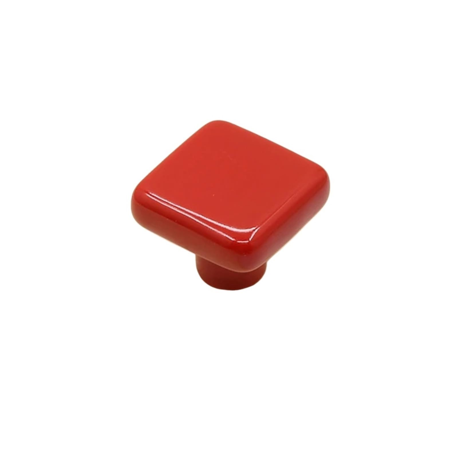 Zeahkri Red Cute Cabinet Handle 4Pcs 32Mm Square Colorful Ceramic Cabinet Knobs