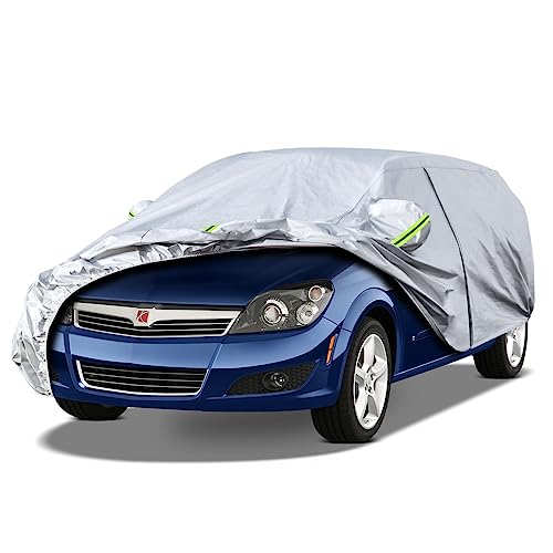 Image of Kaugung 6 Layers Car Cover Custom Fit Saturn Astra (2007-2010), Waterproof All Weather Resistant Outdoor Indoor Sun Rain Dust Snow Protection.(USA Warehouse,Within 3-7 Days)