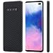 PITAKA Minimalist Samsung Galaxy S10 Case 6.1", MagCase [Aramid Fiber] Super Slim fit Soft Touch Sturdy Durable Case Snap-on Back Cover Wireless Charging Friendly Matte Finish - Black/Grey(Twill)