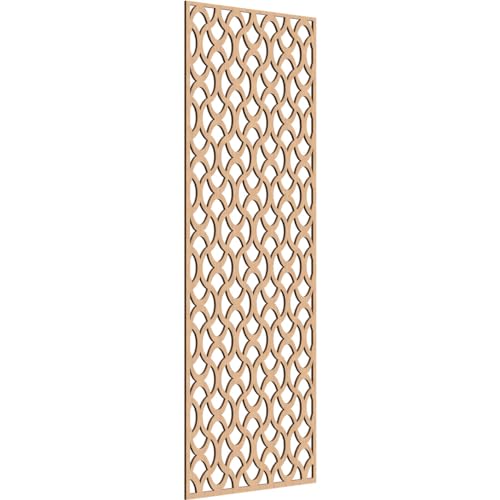 Image of 35 3 /8 inchW x 89 3 /8 inchH x 3 /8 inchT Resort Decorative Fretwork Wood Wall Panels, Hickory