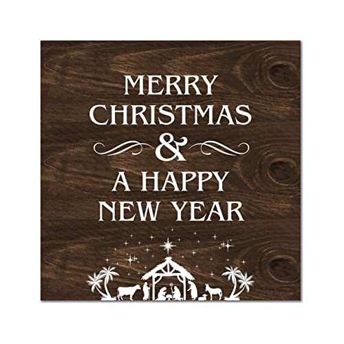 Panneau bois Merry Christmas cadeau idéal pendaison de crémaillère