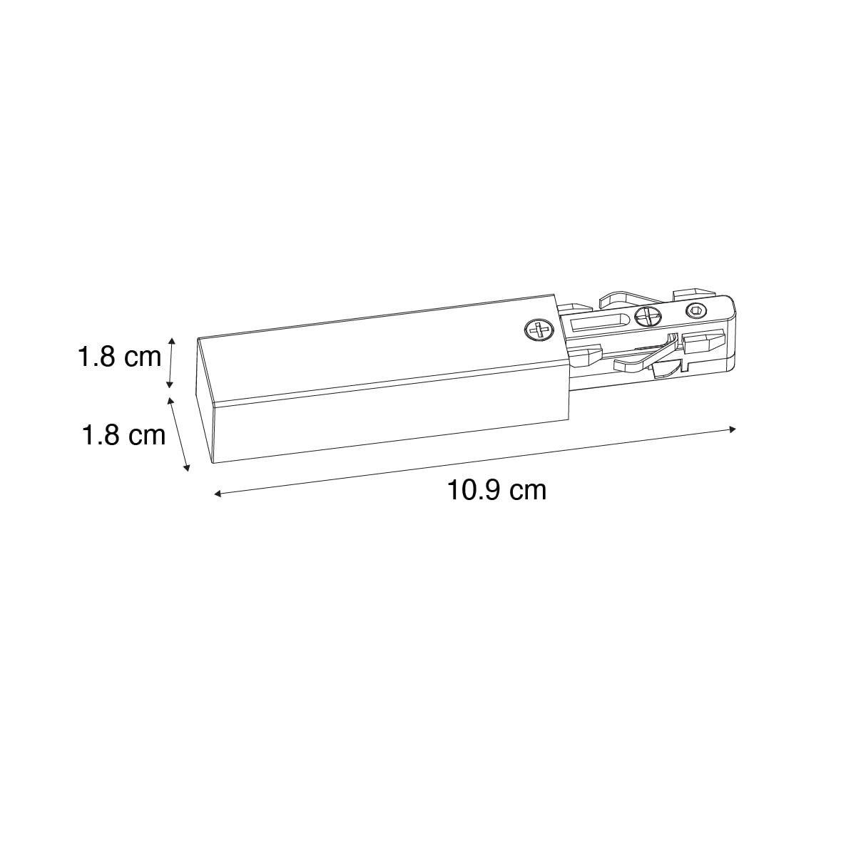 QAZQA Alimentatore per binario monofase nero - Slimline