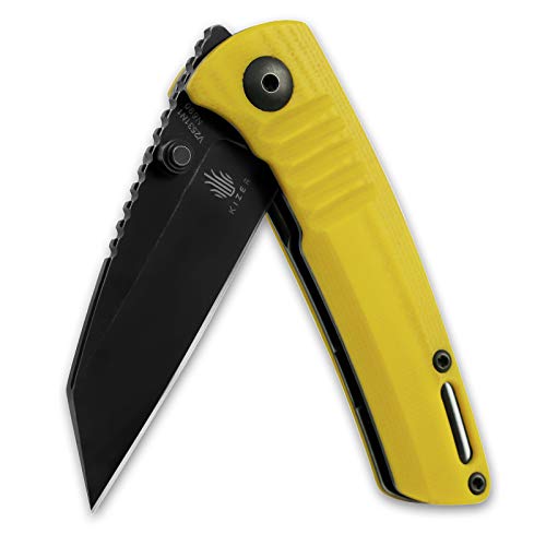 Kizer Shard 2 Inch Mini Pocket Knife, N690 Blade and Yellow G10 Handle EDC Knife with Clip
