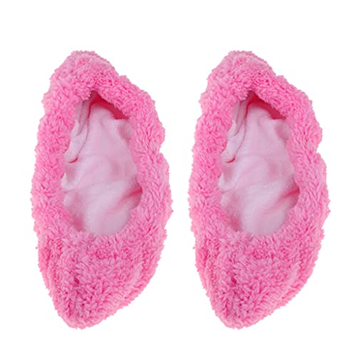 Amagogo Capa de Proteção Antiderrapante Protetor de Patins de Hóquei No Terry Sock, L Rosa