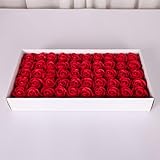 Anevous 50 Stück Seifen Rosenblüten, Rose Soap Blumen in GeschenkBox, Künstliche Rosen...