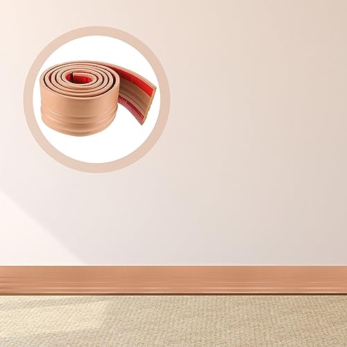 Angoily 1 Rolo Rodapé Autoadesivo Decoração De Piso Guarnição De Moldagem De Espuma Descasque e Cole