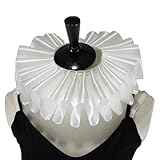 Elizabethan Ruff Collar, Renaissance Ruffle Clown Costume Victorian Colonial Dickens Neck Band White