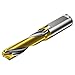 Sandvik Coromant Delta Carbide-Tipped Drill Bit, Short Length, TiN Finish, Cylindrical with Flat Shank, Coolant Through, 140 Degree Point, 16mm Size, 78mm Cutting Length