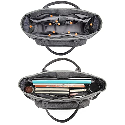 Hritok Laptop Tote Bag, Teacher Bag For Work, Messenger Shoulder Bag Fits 15.6 Inch, Business Handbag Satchel Purse (Grey) #TOP2