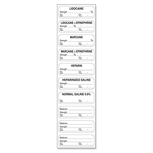 LabelValue CAUTION ACID ADDED Medical Labels LV-MQC1