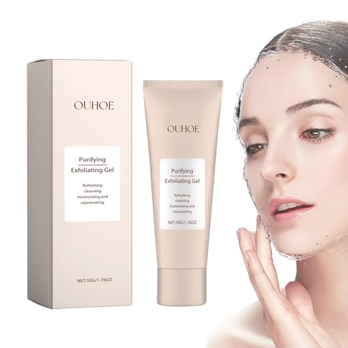 Purifying Exfoliating Gel, Skin Peeling Gel for Face and Body Exfoliator Scrub Deep Cleansing Moisturizing Face Exfoliator Scrubber Dead Skin Remover for All Types Skin, Men Women