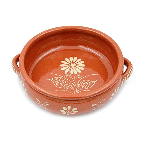 Ceramica Edgar Picas Traditional Portuguese Hand-painted Vintage Clay Terracotta Cooking Pot Cazuela