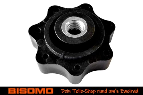 Sterngriffmutter Rändelmutter M6 für Simson KR51 SR4-2 SR4-3 SR4-4 SR50 SR80, Schraube Motorabdeckung Haube, schwarz