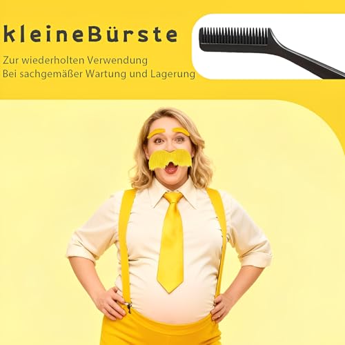 Lorax Kostüm Zubehör Set Für Erwachsene – Mit Lorax Bart, Augenbrauen, Aufblasbarer Bauch & Pumpe – Karneval Kostüm Herren & Damen, Witziges Lorax Costume & Faschingskostüme Männer