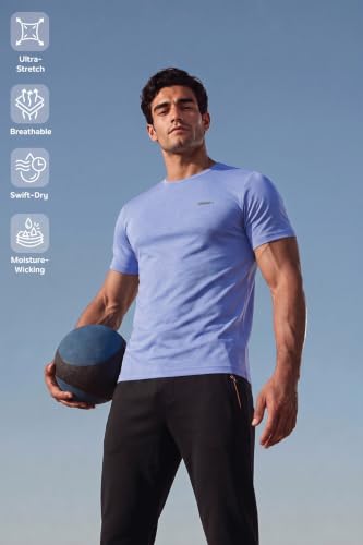 Image of Van Heusen Men's Running T-Shirt | Regular Fit | Crew Neck | Soft Breathable Mircofiber | Casual Wear | Summer Favorite | Shoulder Bonding |Sports T-Shirt | Style 61005