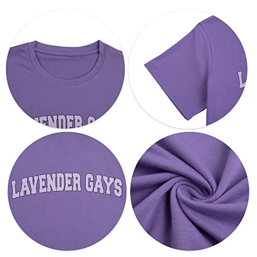 Camiseta gays lavanda orgulho para mulheres LGBT igualdade camiseta lésbica casual manga curta tops,