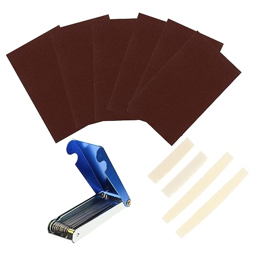 CORHAD アコースティックギター ツール 種類のニードルファイル付き ブリッジサドル ナット用 弦楽器メンテナンス工具