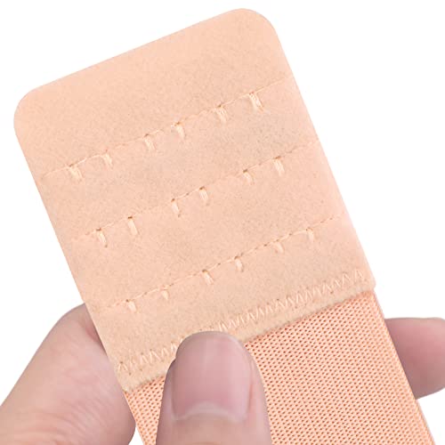 3 Pièces Soutien Gorge Extender Femmes 3 Crochet 3 Rangées sous Vêtements Extensibles Extension Boucle Extension Sangle Accessoires de Grossesse（noir, blanc, peau claire） – vue 3