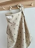 TISU Stillbezug zum Stillen und Pumpen | Mehrzweck-Autositz-Kinderwagenbezug | atmungsaktive, weiche Bio-Musselin-Baumwolle | Stillschürze und Schal | Pastellfarben von TISU (Beige Rainbow)