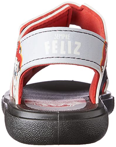 Patrulha Canina Achei Sandalia Baby, Bebê Meninos, PRETO/VERMELHO/CINZA, 22