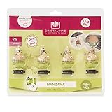 CRISTALINAS Pack de 4 Ambientadores de Coche – Absorbe los malos olores de tu vehículo con un agradable Aroma a Manzana