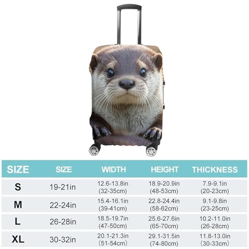 Cute Otter Luggage Cover Elastic Luggage Covers for Suitcase Travel Luggage Covers Anti-Scratch Washable Suitcase Sleeve Fits 19-32 Inch Luggage2