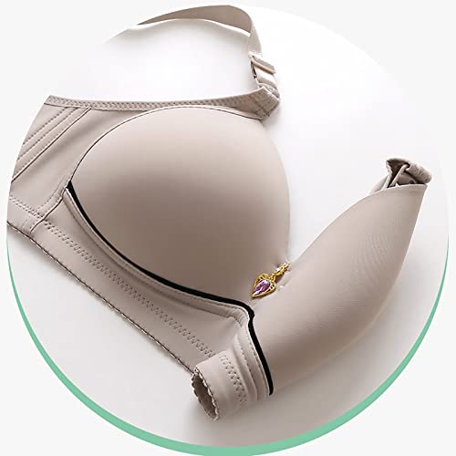 Soutien-gorge pour femme sans anneau en acier vin rouge bonnet C D doux