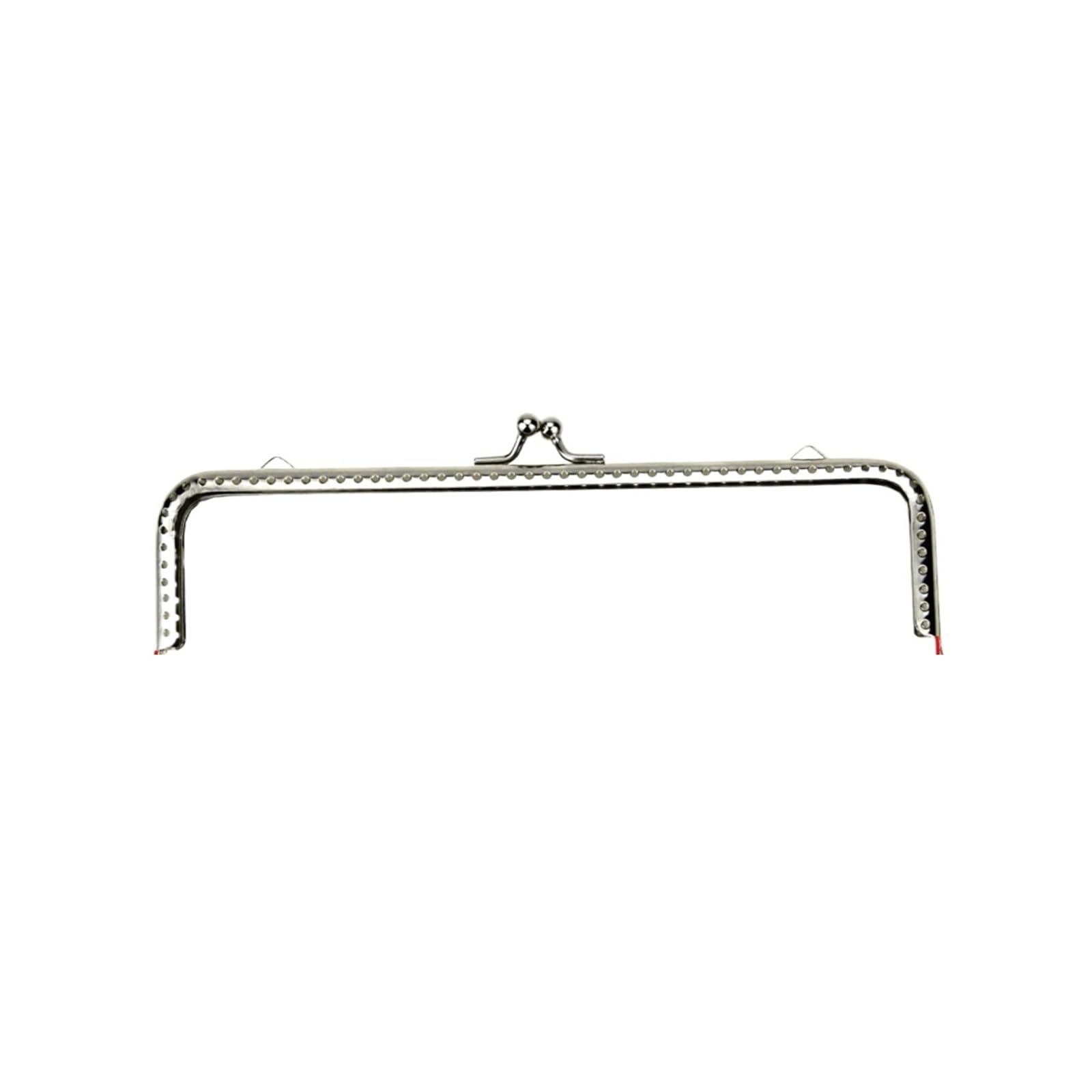 PVUVTNAHW 20Pcs 8.5/10.5/12.5/15.5/18CM Square Glossy Silver Basic Metal Purse Frame Kiss Clasp Lock DIY Bag Accessories(18CM)