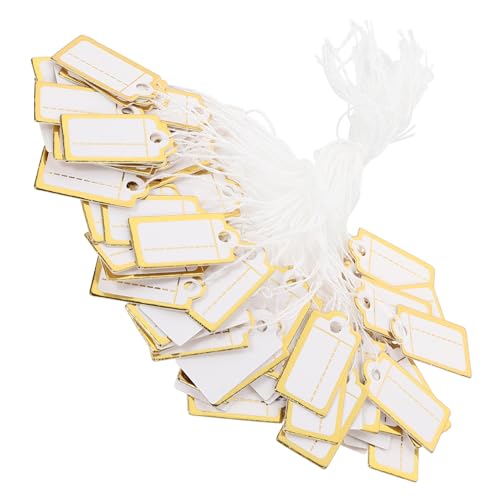 OSALADI 200stücke Kleine Schmuck-preisschilder Aus Papier Mit Schnur Zum Aufhängen Beschreibbare Etiketten Für Schmuck Kleidung Schuhe Kunsthandwerk Und Verkaufsdisplay