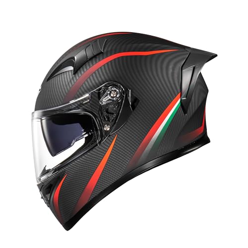 KYPARA full face helmet with internal visor red