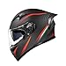 KYPARA Full Face Motorcycle Helmet with Internal Tinted Visor & DOT Approved for Moped ATV Cruiser Scooter (Matt Red, Medium)