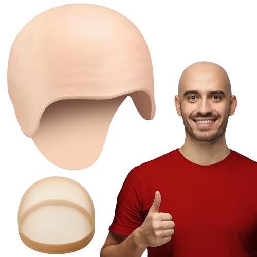 Zadin 2PCS Bald Cap for Men Women Costume