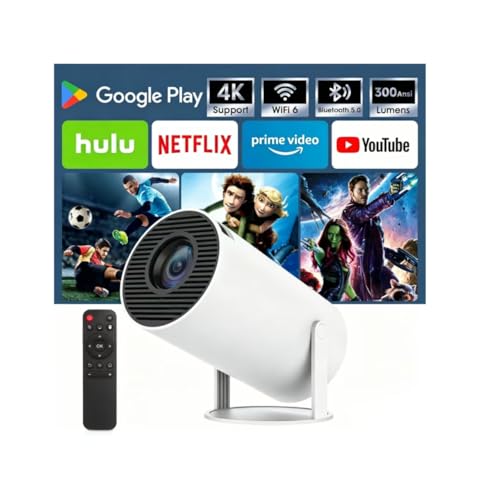 Image of Mini Projector with WiFi & Bluetooth, SUMTAB 2026 Upgraded Portable Projector, 1080P & 4K Support Video Projector, Smart Projector for Home Outdoor, Compatible with iOS/Android/Windows