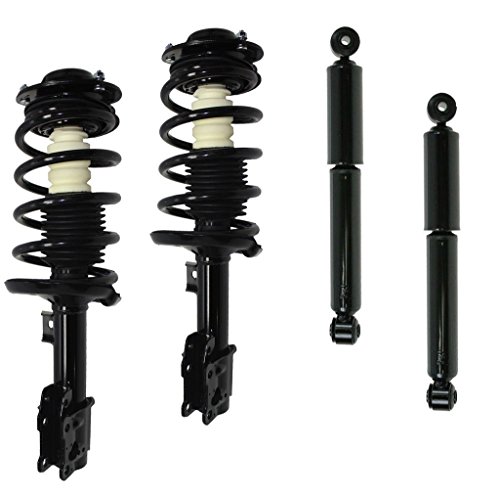 DTA 70079 Full Set 2 Front Complete Struts with Springs and Mounts + 2 Rear Shocks 4-pc Set. Fits Malibu, G6, Aura